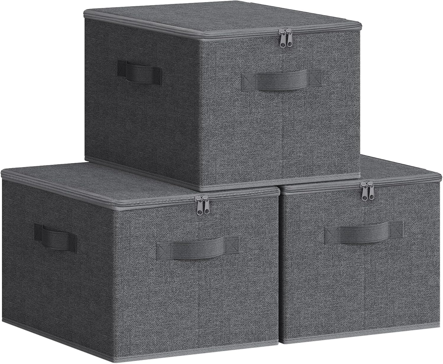 Aufbewahrungsbox — RYZB03G, klappbar, 3er Set, 40 × 30 × 25 cm