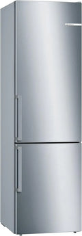Bosch Serie 6 Kühl-Gefrierkombination 201x60cm, 249L Kühlteil, 94L Gefrierteil, LowFrost, BigBox, VitaFresh Frischesystem, 38 dB Leise, LED-Beleuchtung, Anti-Fingerprint