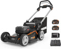 WORX WG748E NITRO Akku-Rasenmäher 40V, bürstenloser Motor, 46cm Schnittbreite, automatische Leistungsanpassung, 7-fache Schnitthöhenverstellung, inkl. 2x 4Ah Akkus & Doppelladegerät