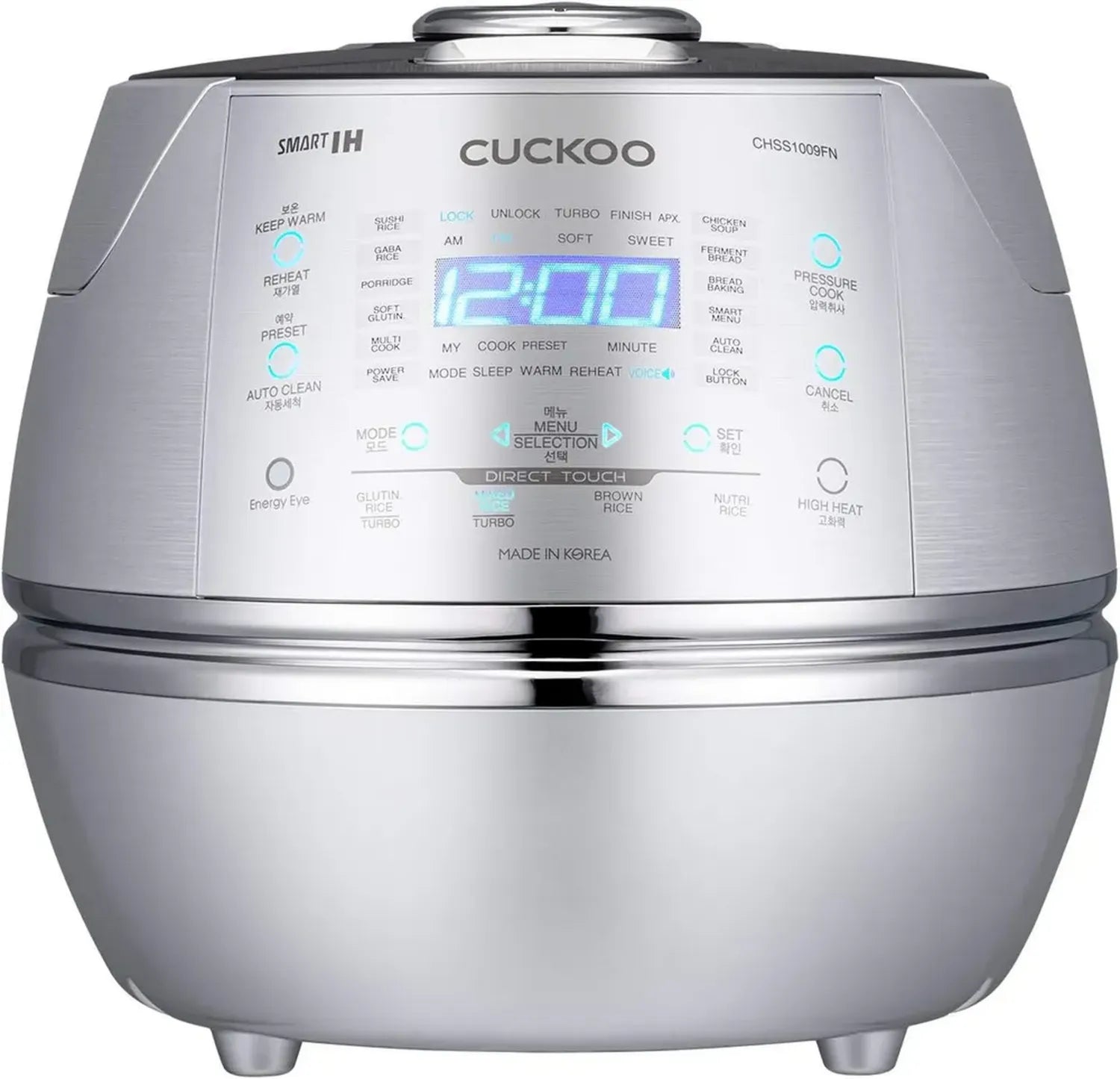 CUCKOO CRP-CHSS1009FN Induktions-Reiskocher 1,8L mit GABA-Funktion und Sicherheitsventil