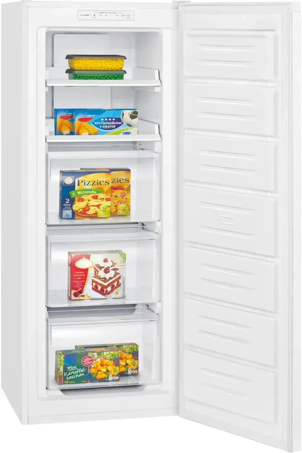 Bomann Gefrierschrank 161L No Frost mit MultiAirflow und Schnellgefrierfunktion, wechselbarer Türanschlag, GS 7362 Weiß